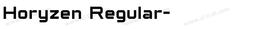 Horyzen Regular字体转换